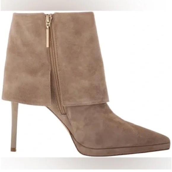 Steve Madden Renee Suede Foldover Point Toe Booties - Picture 2 of 9